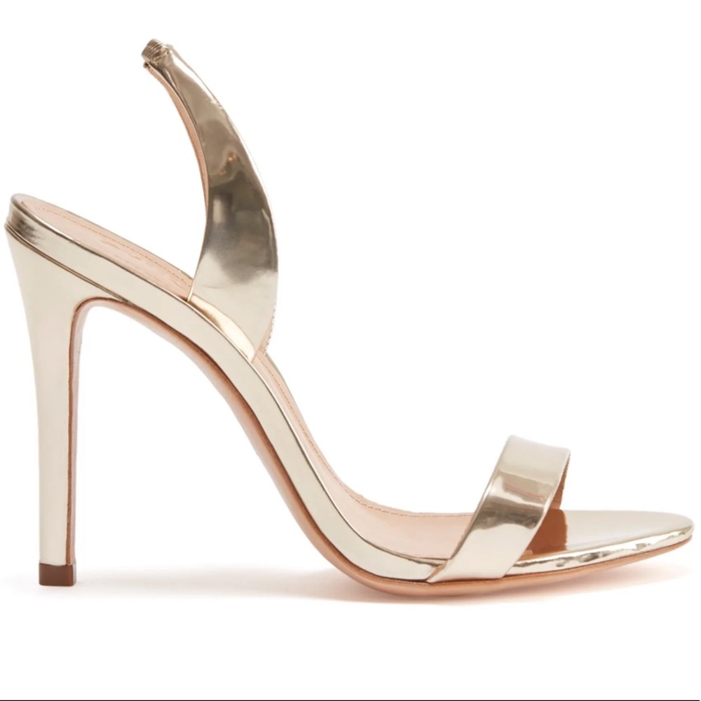 Gold heel sandals